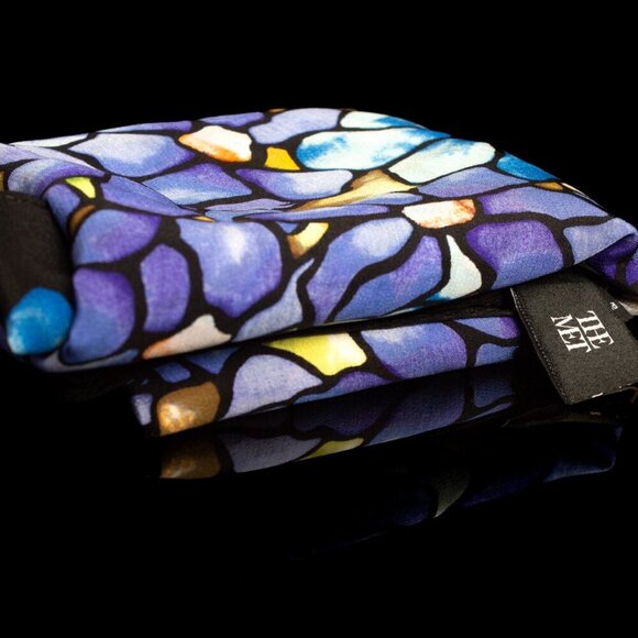 The MET Silk Scarf | Multicolor Long Scarf | 65 In | Silk Hair Scarf Head Scarf - Picture 3 of 7